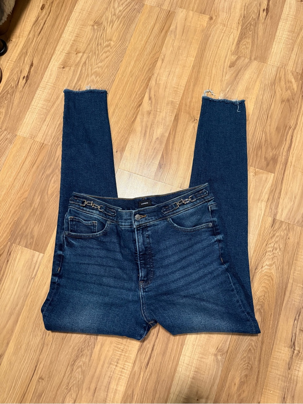 10 Items for $20: Express Dark Indigo High-Rise Skinny Jeans